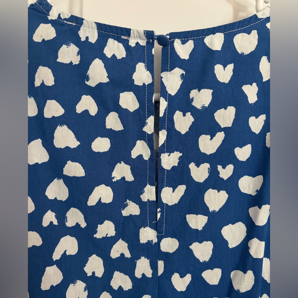 THML Blue Heart Print Flutter Sleeve Top - Picture 7 of 10